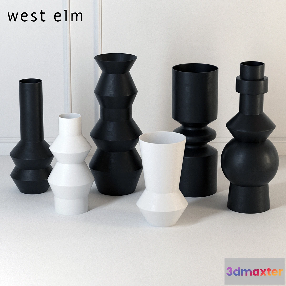 1426914 - West Elm Totem Vases 3D Max
