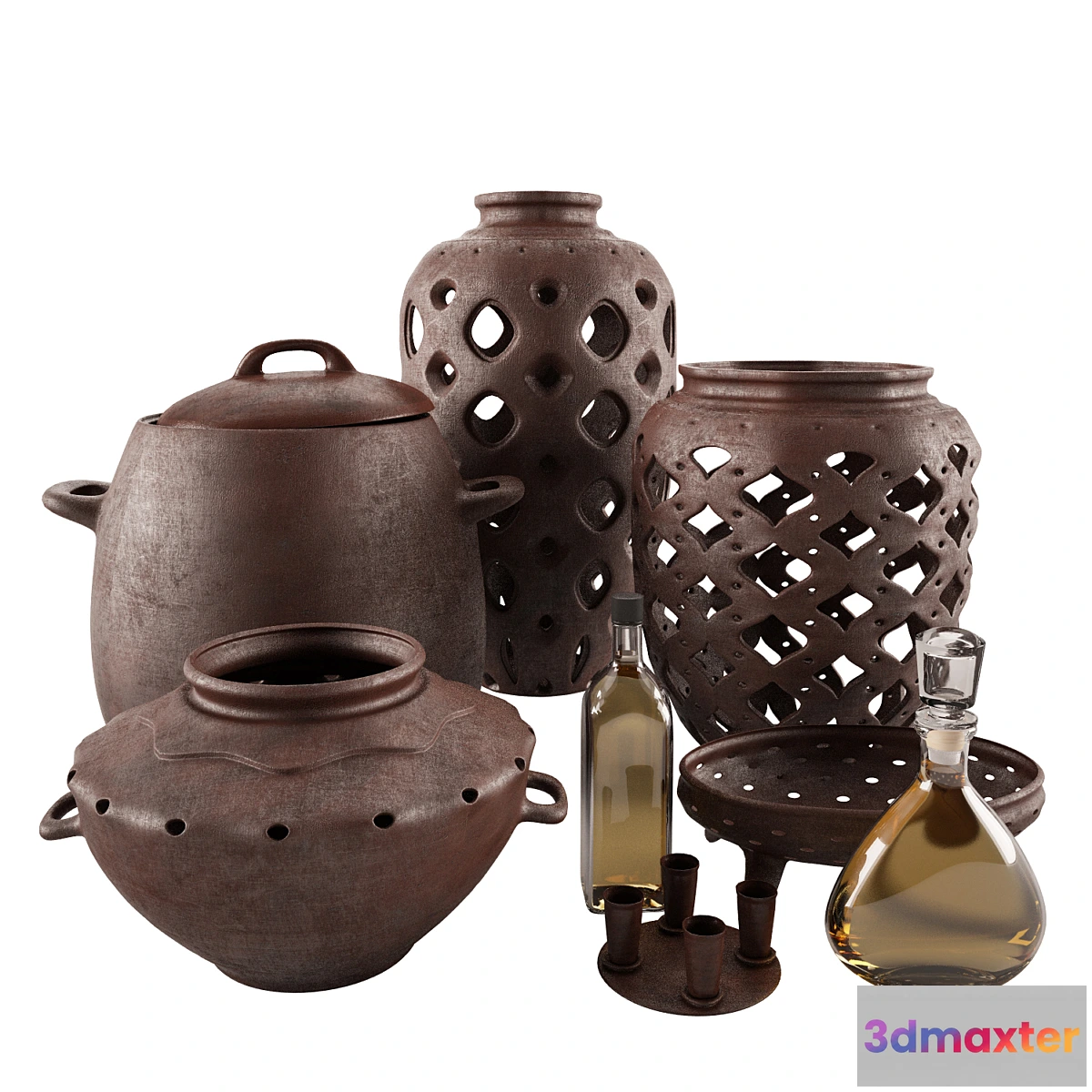 1448662 - Set of Vase Clay 3D Max