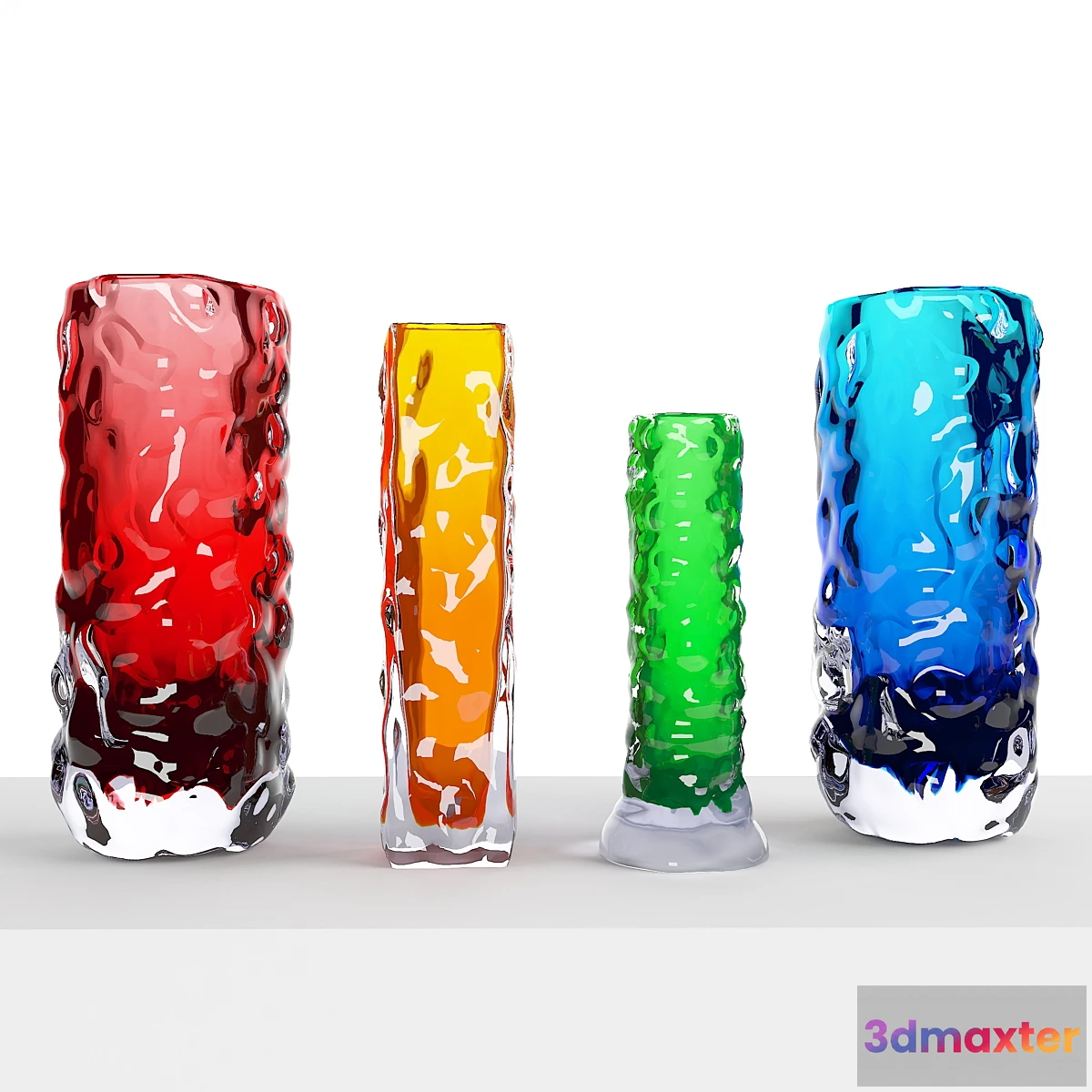 1473982 - Whitefriars Glass Vases 3D Max