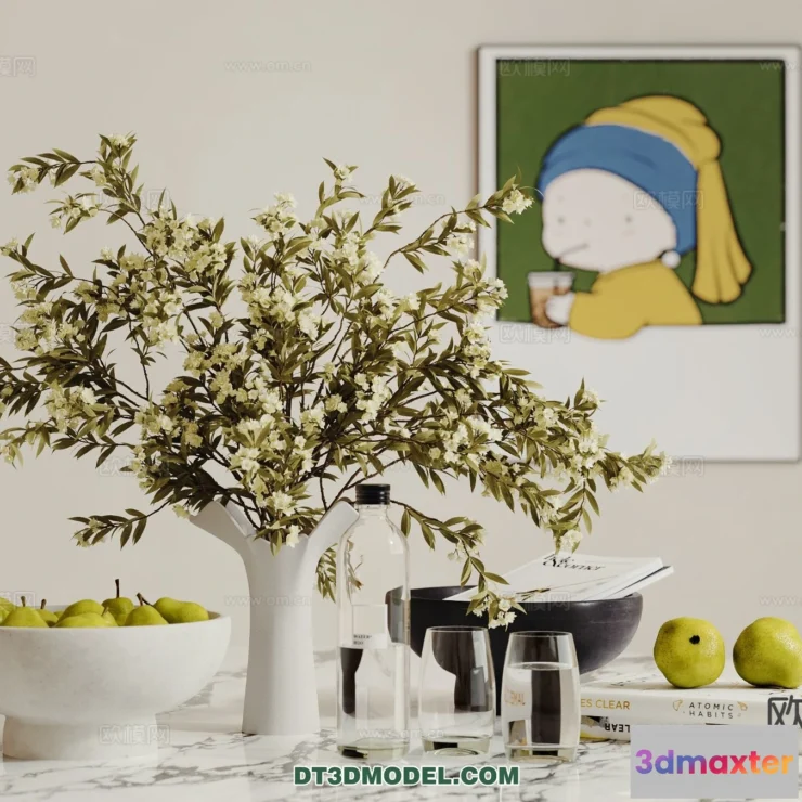 1515080 - Decoration - Vase - 3D Model For Interior Design - 710 3D Max