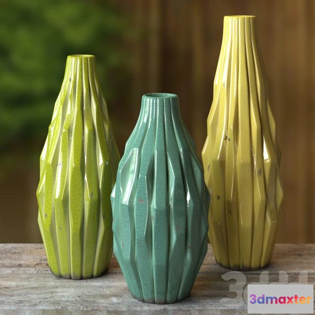 1565016 - Vases Cactus with craquelure 3D Max