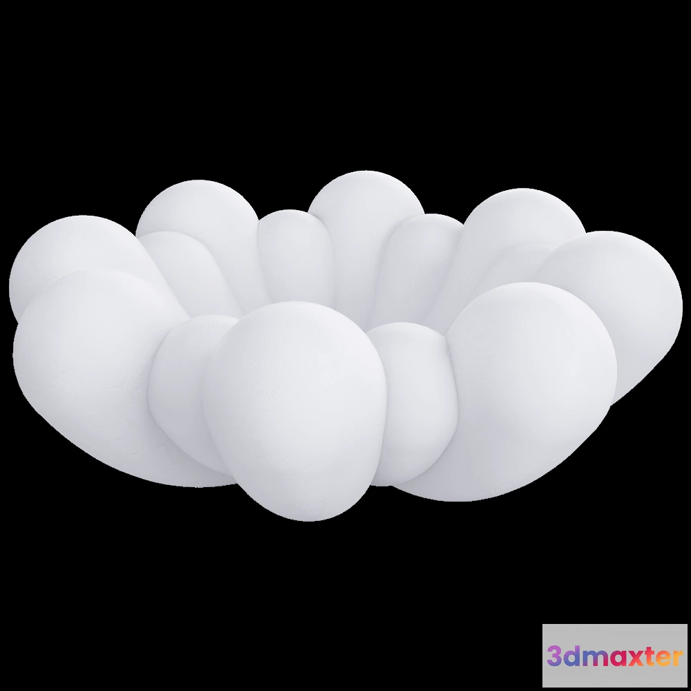 1608822 - 101 Copenhagen - Bloom tray Bone 3D Max
