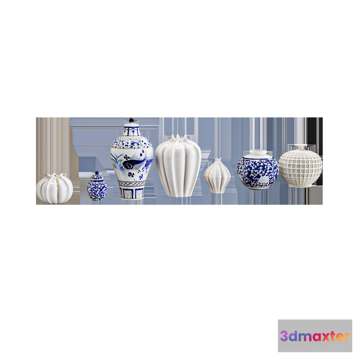1609016 - decoration - Set of decorative  vases 3D Max