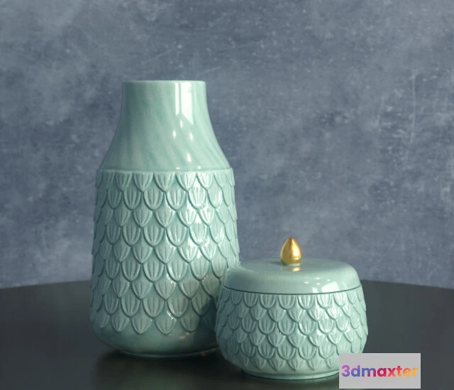 1609146 - decoration - H&M Home Tall stoneware vase 3D Max