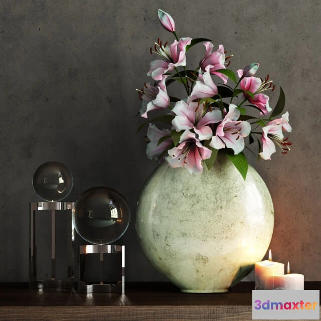 1609150 - decoration - Vases with flowers 3D Max