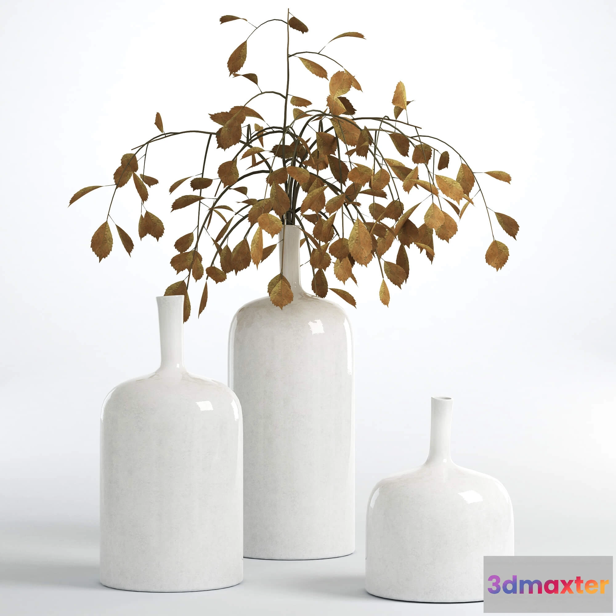 1609154 - decoration - Flower vases-white Ornament 3D Max