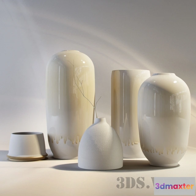 1609266 - decoration - Set of decorative ceramic vases 3D Max