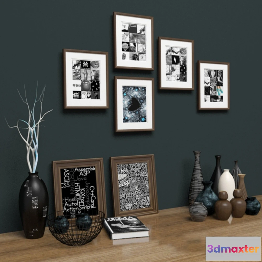 1609290 - decoration - Vases and pictures 3D Max