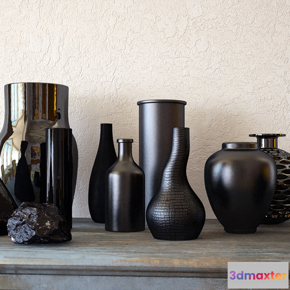 1609304 - decoration - Large set of vases 3D Max