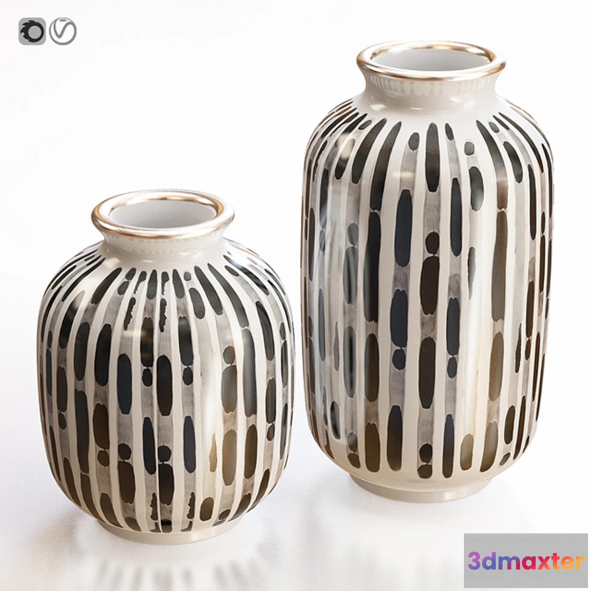 592590 - Set of two vases Coral Memory
