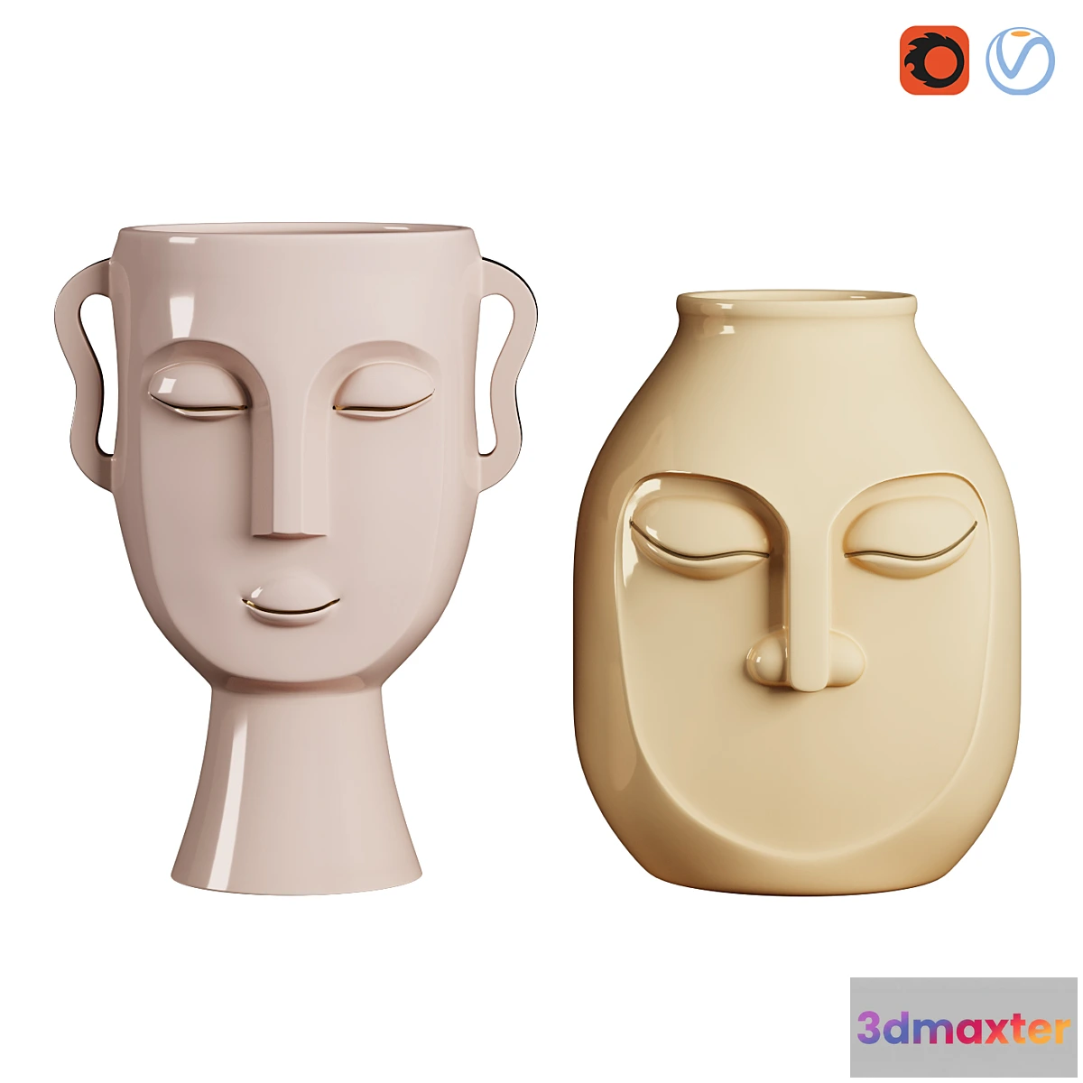593626 - Face Vases Set 1
