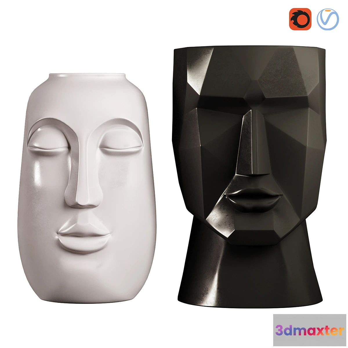 593630 - Face Vases Set of 2