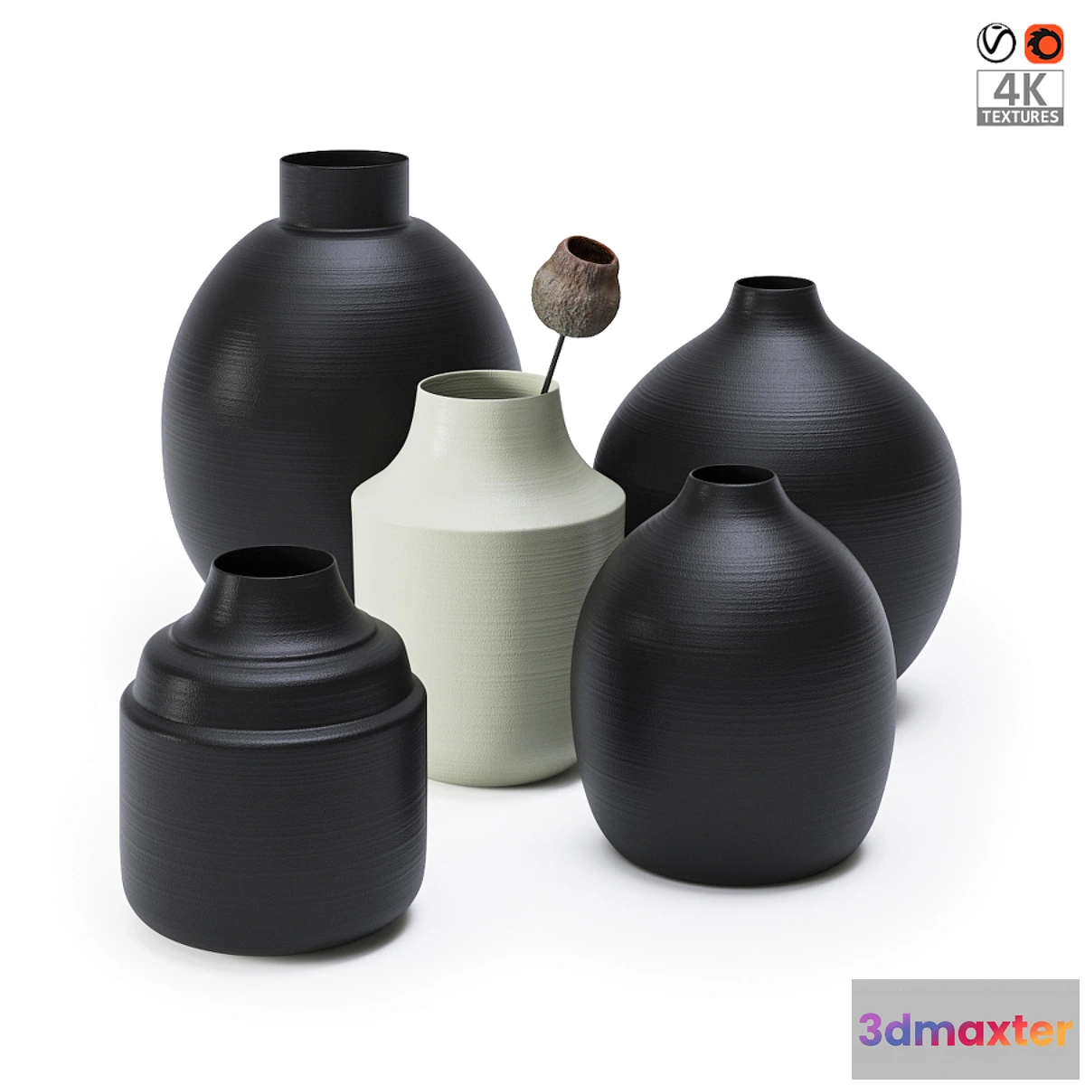 594870 - Set of metal vases