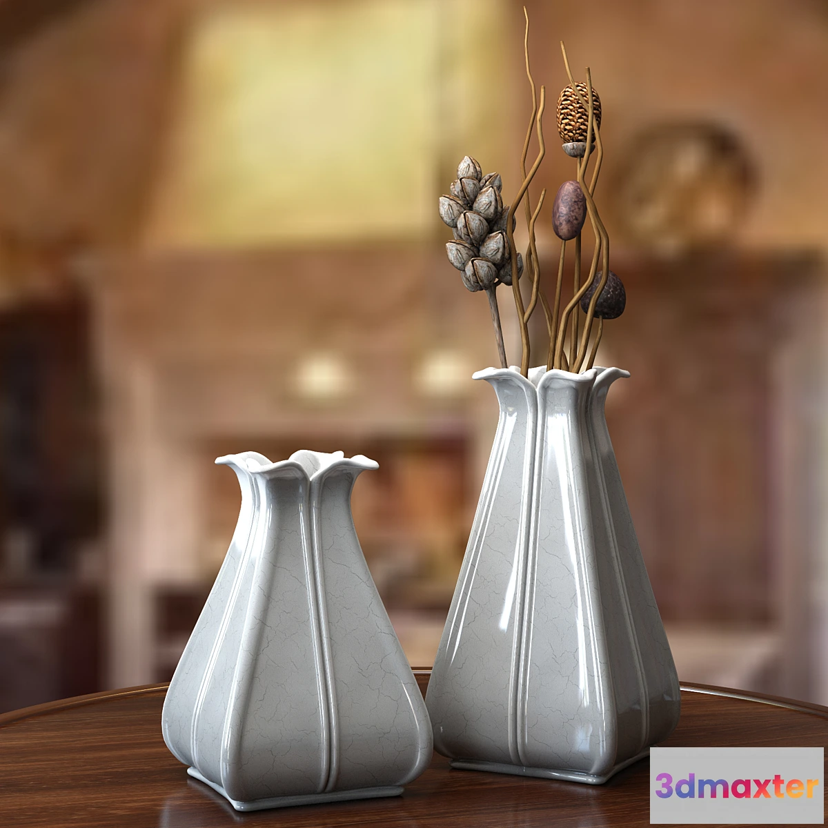 643085 - Vase gray with craquelure