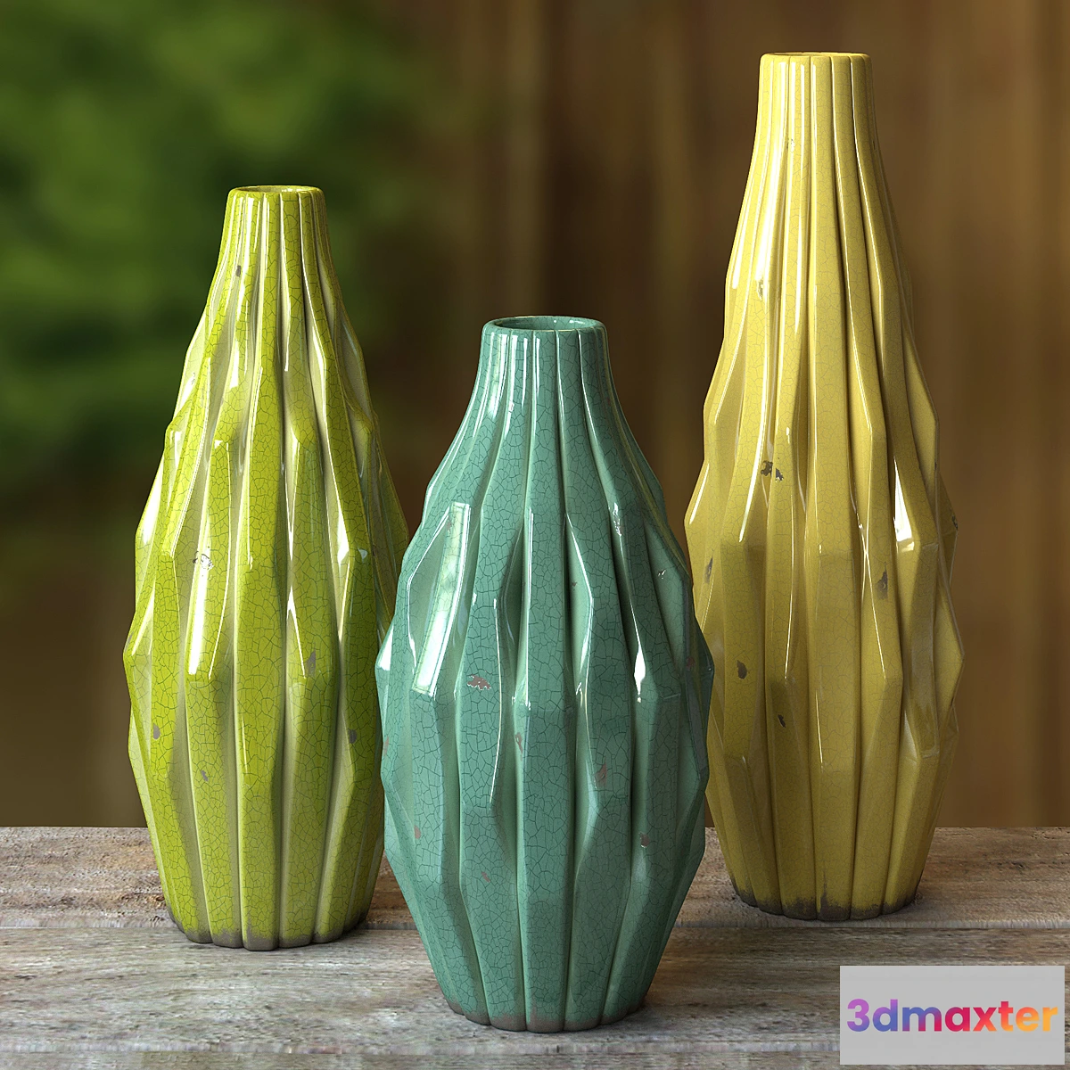 643087 - Vases “Cactus” with craquelure