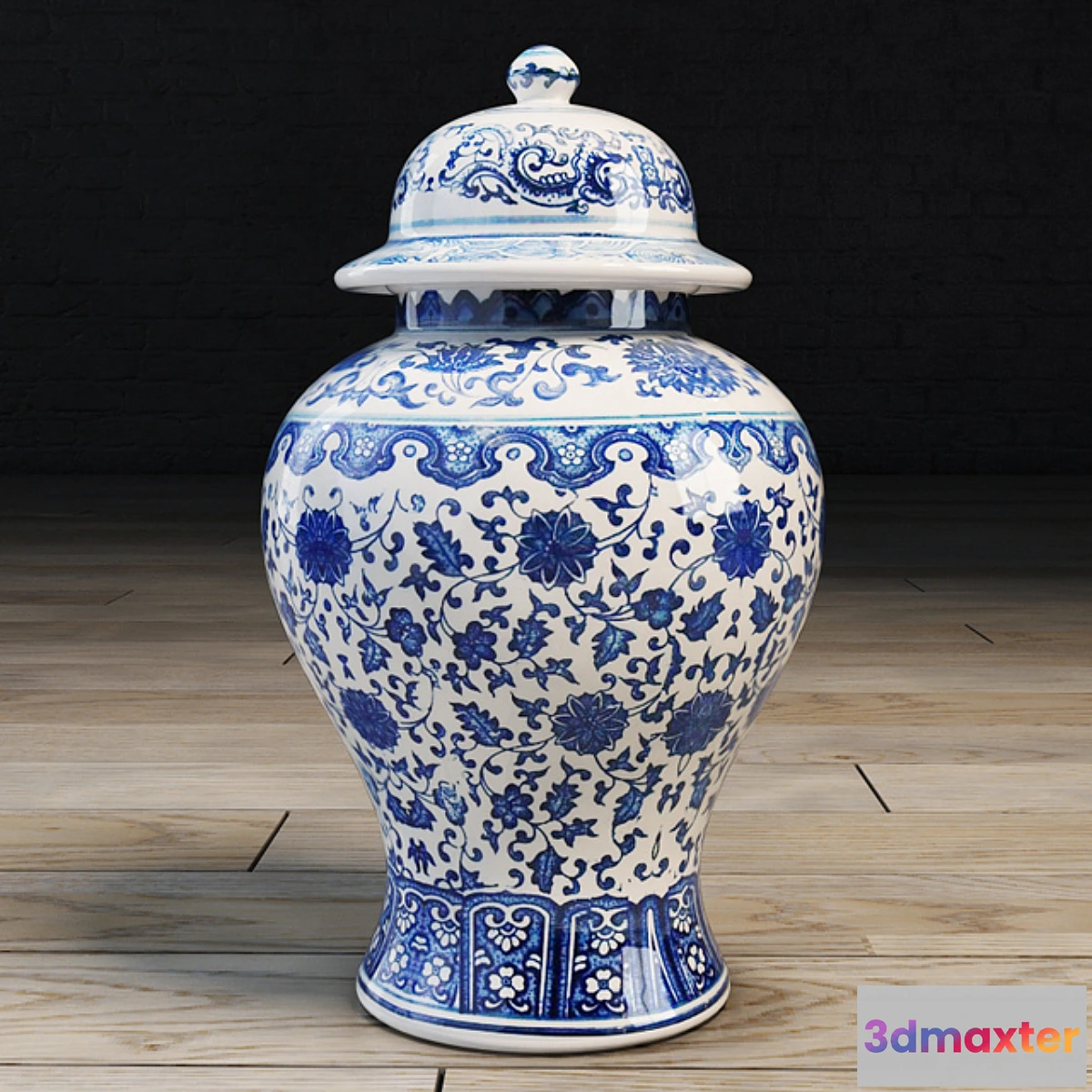 647729 - Traditional Chinese vase with lid