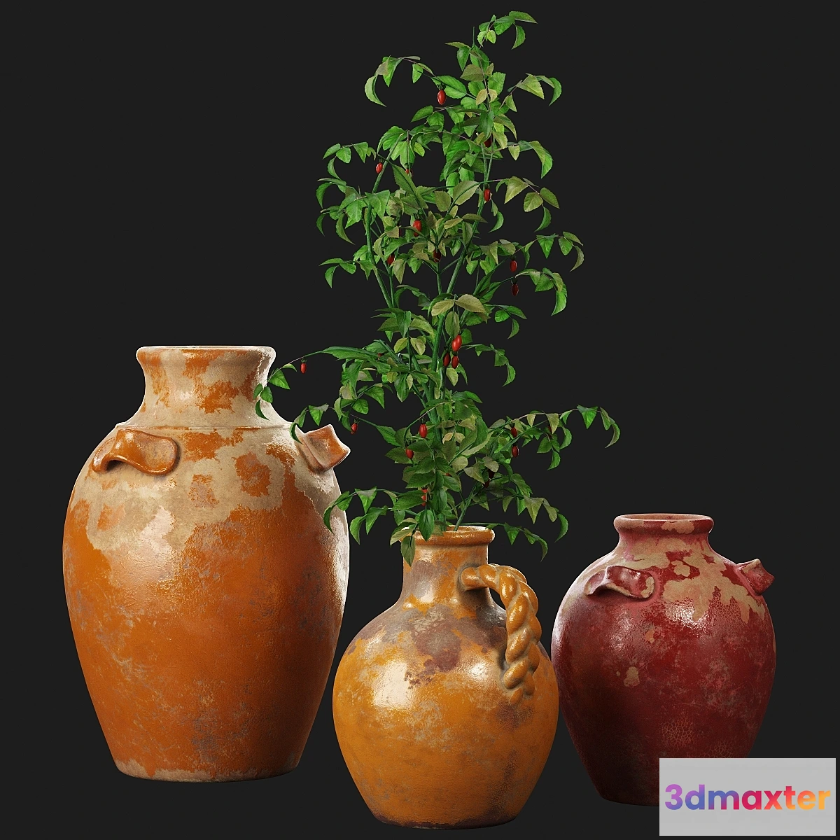 663755 - Pottery Barn Sicily Terra Cotta Vases