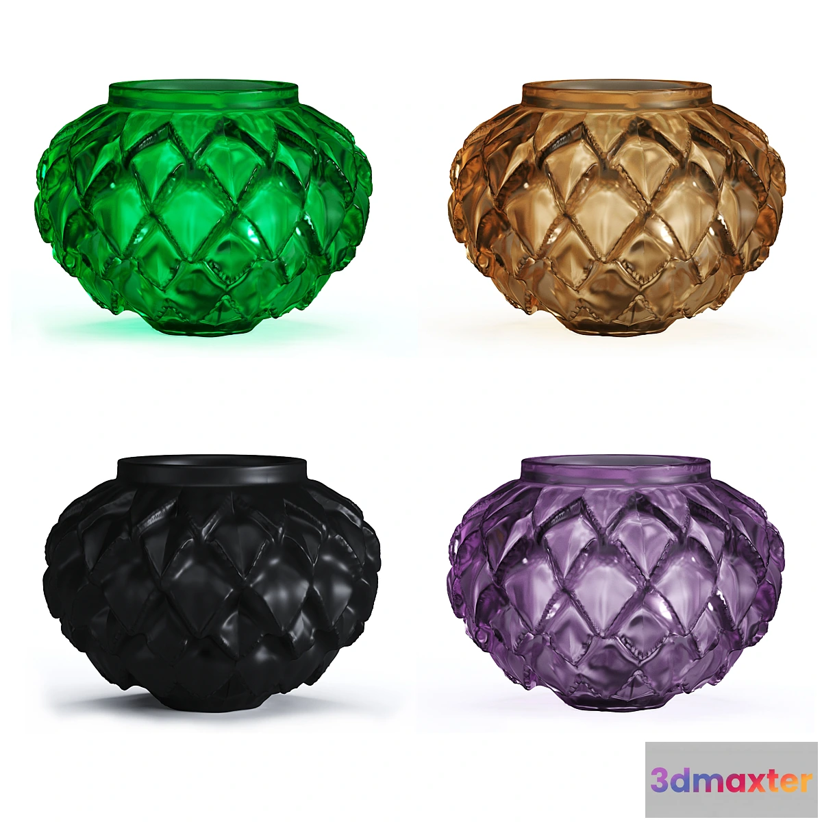 703108 - Lalique - Languedoc Vases