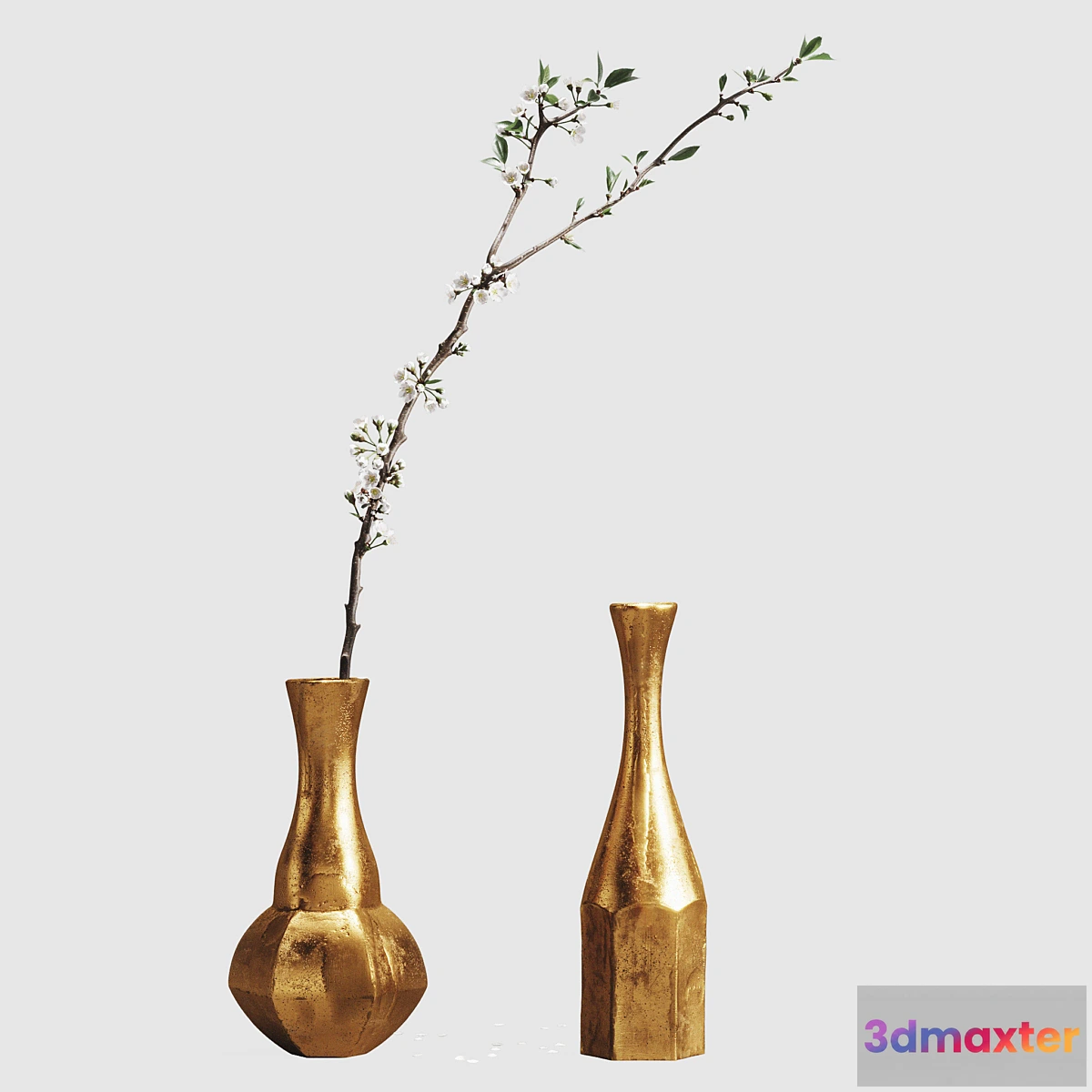 770377 - Aluminum vases with cherry branch by ZARA HOME