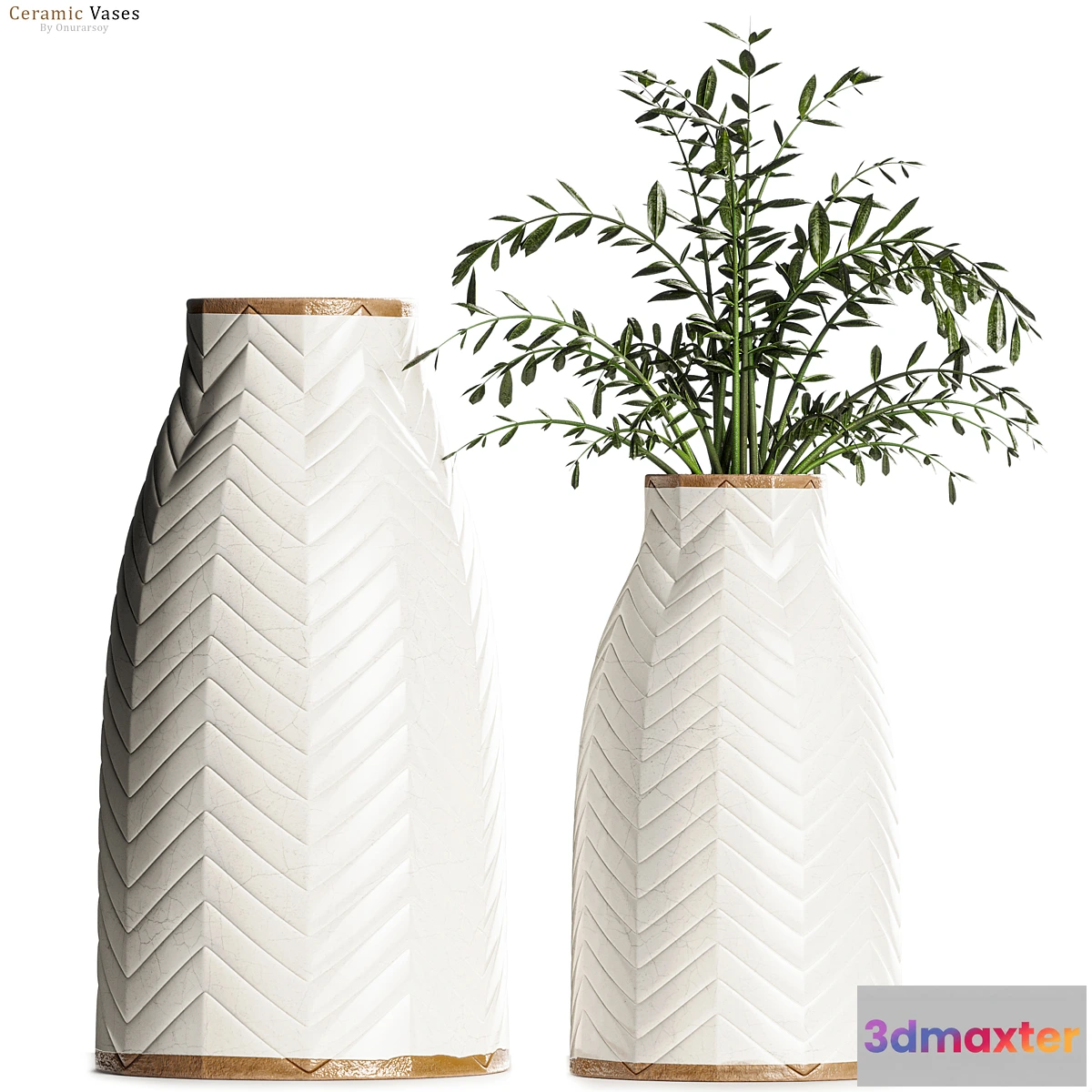 770383 - Crate & barrel - Adra Vases with Plants - No.2