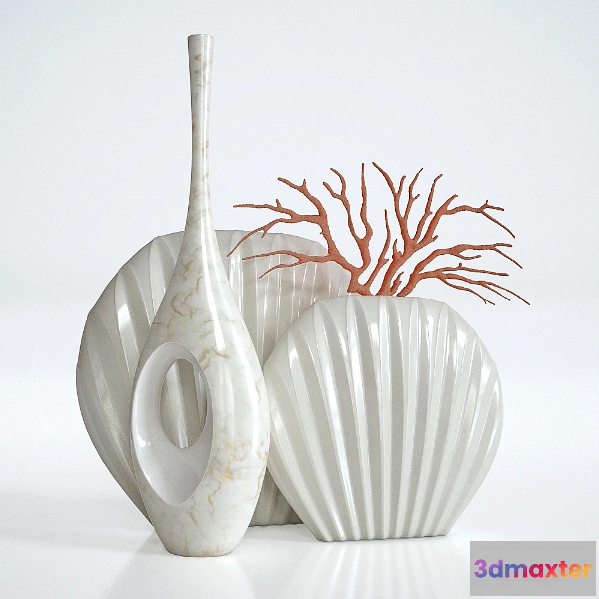 806920 - decorative set (3 vases and coral) - No.2