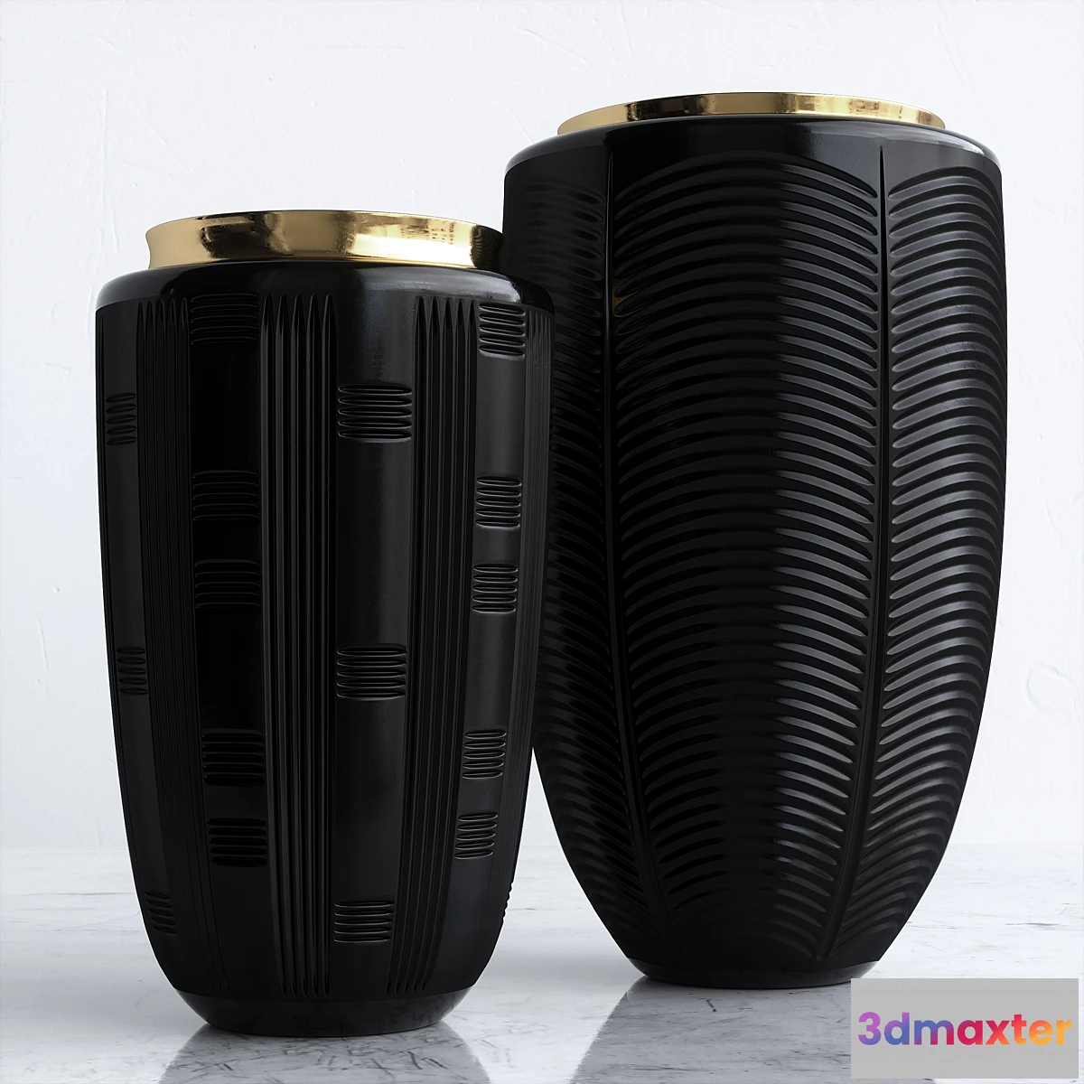 814112 - VISTA ALEGRE JET BLACK CASE WITH VASE - No.3