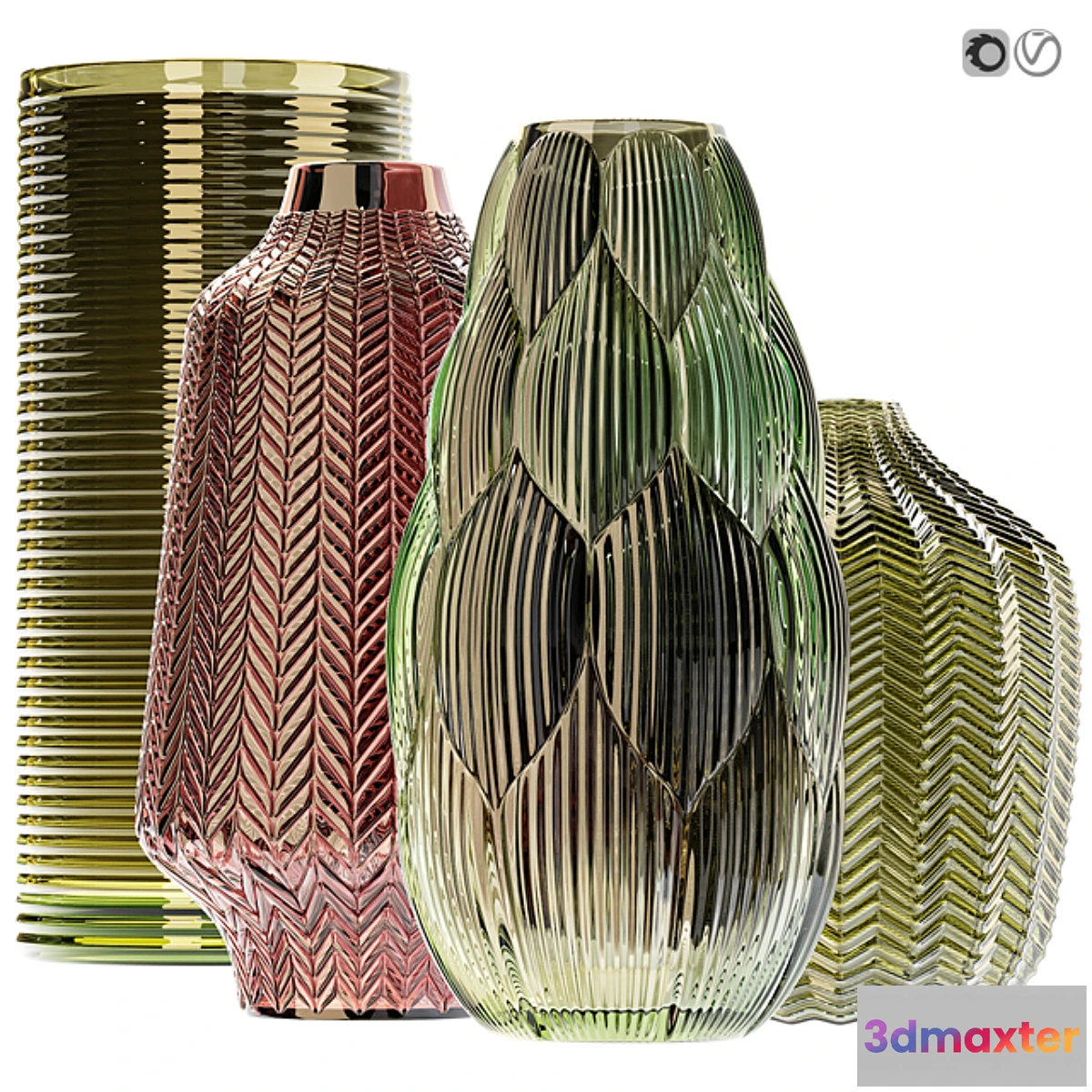 866865 - Amazing glass vases set for interior - No.4