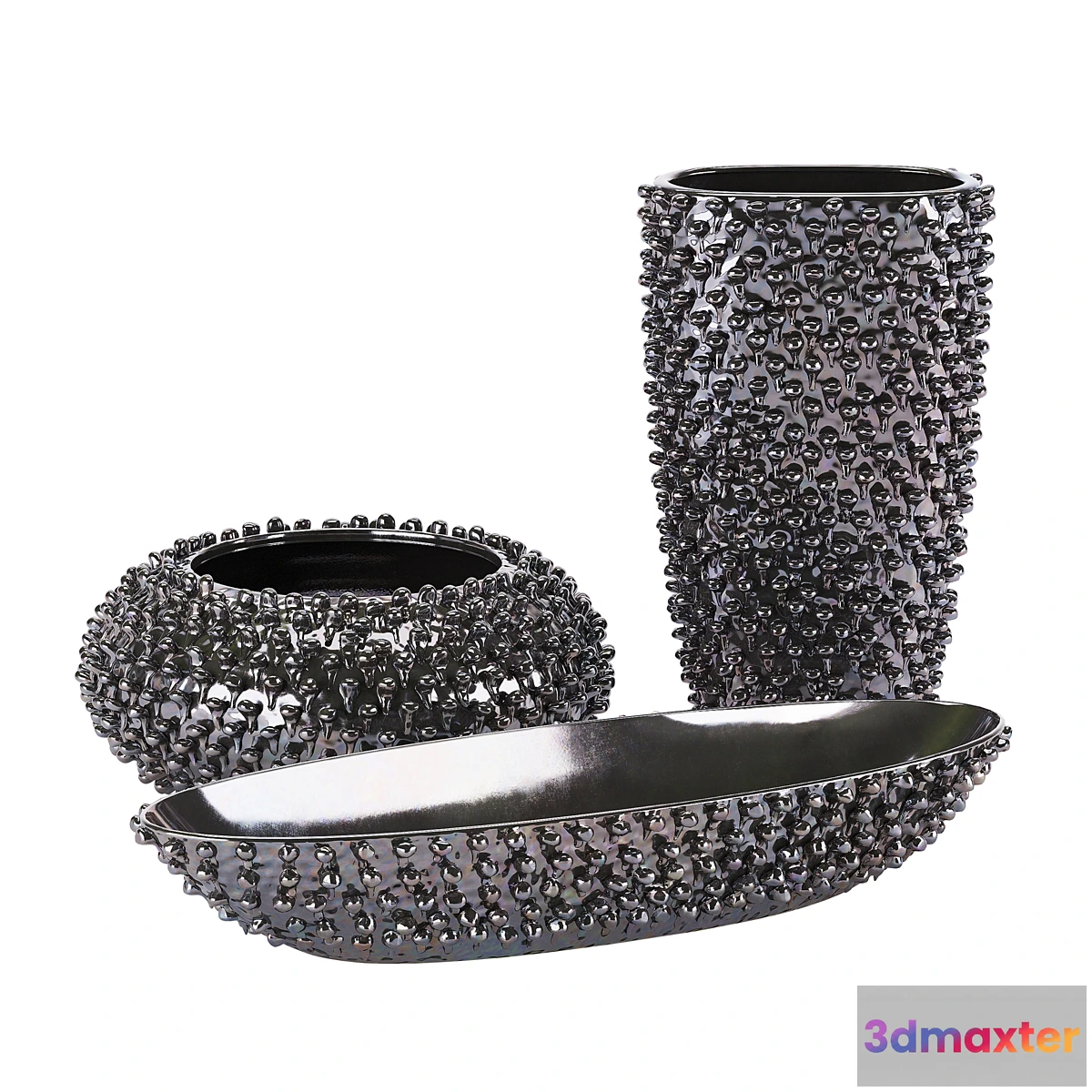 866889 - Zuo Urchin Vases Black - No.4