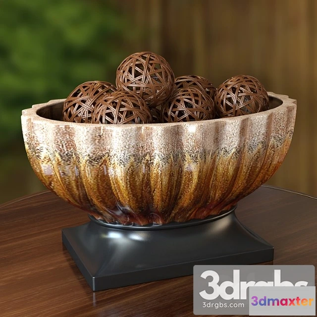 931762 - Ceramic Vase With Decorative Balls