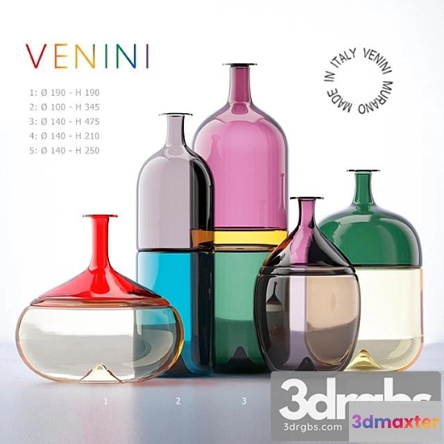 931908 - Vase Bolle Bottles Venini