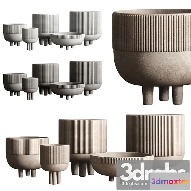 931912 - Vase Concrete Indoor Outdoor Set 03