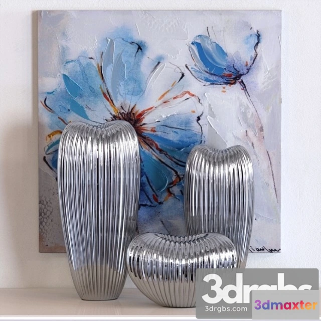 931948 - Vase Howard elliott ribbed ceramic vase