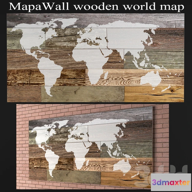 1086108 - MapaWall_wooden_world_map - 219665