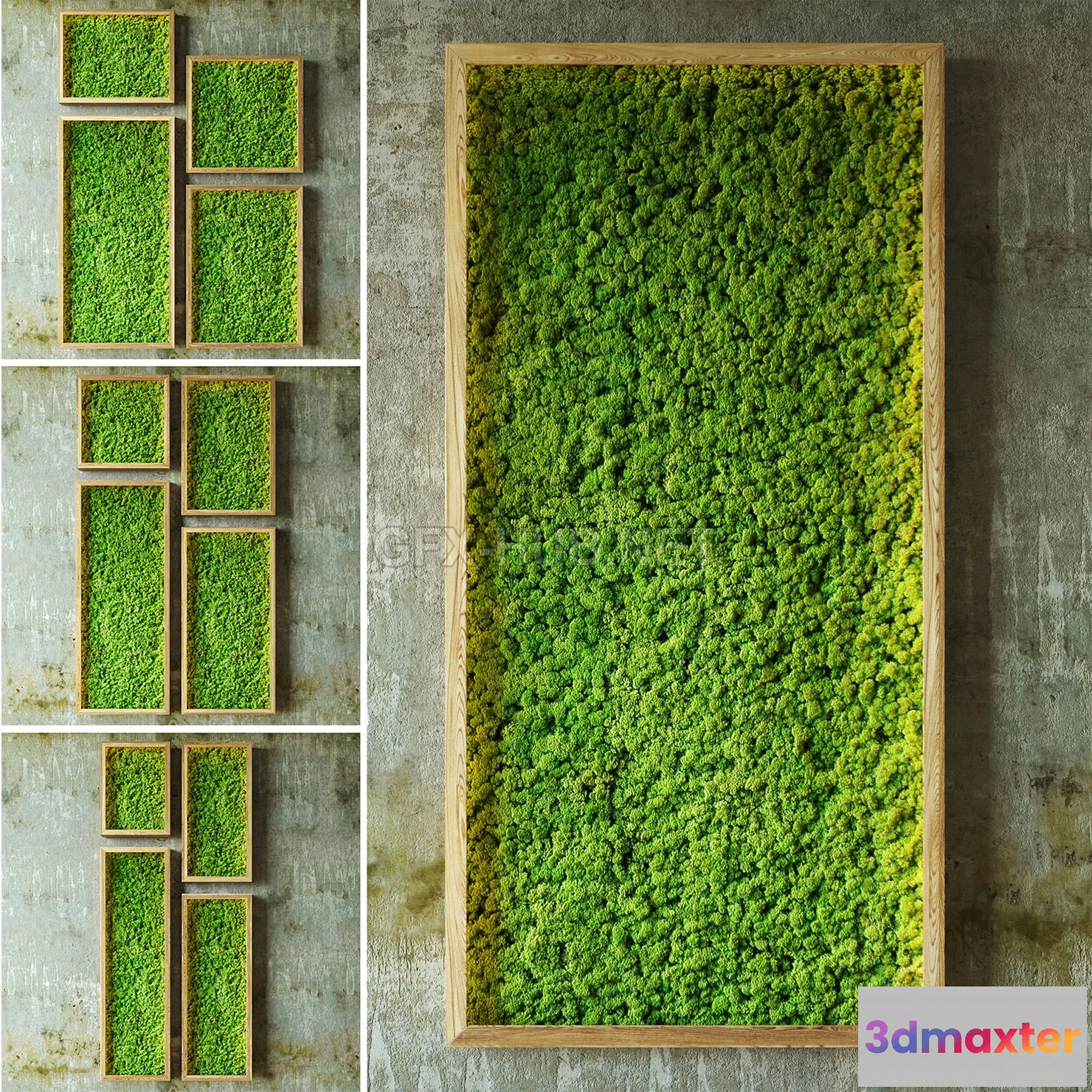 1087320 - Moss green walls 3d Model - 220877