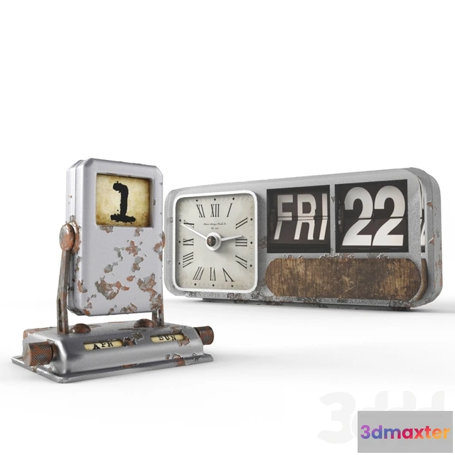 1087960 - Old Calendars with Clock - 221517