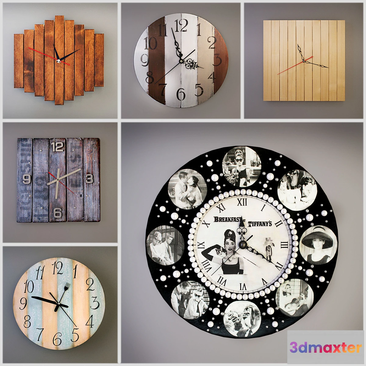 1276512 - Collection of wall clocks handmade 3D Max