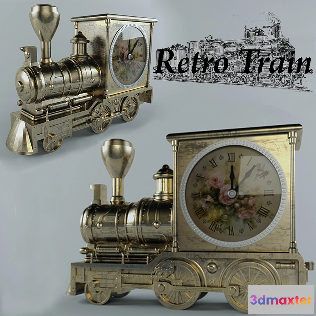 1290050 - Watch Retro Train - No.2 3D Max