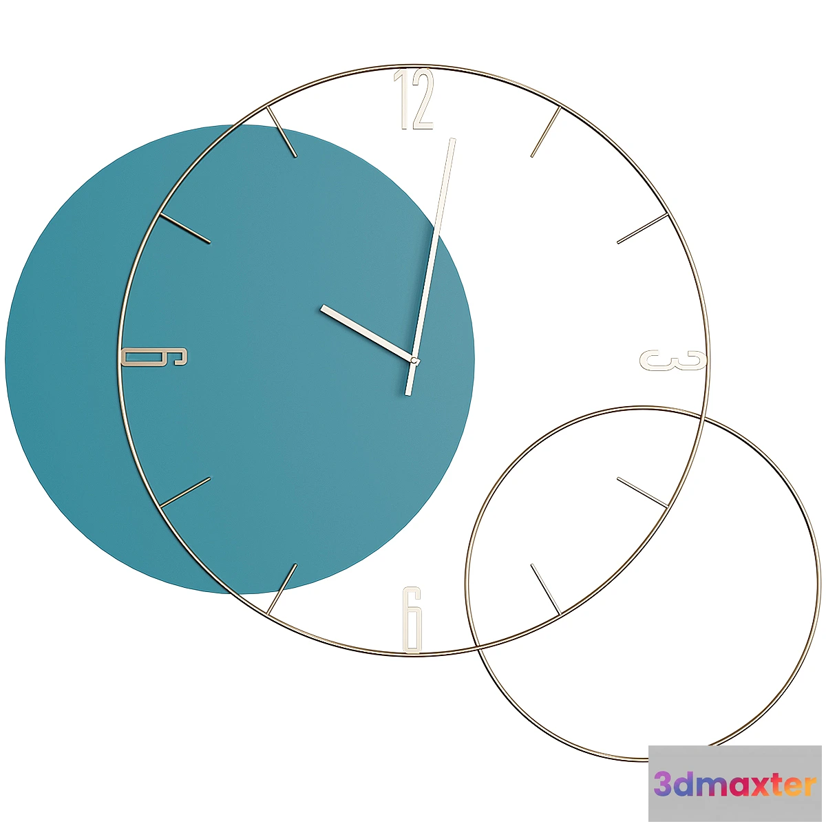 1353968 - Wall Clock Modern Round Clock 3D Max
