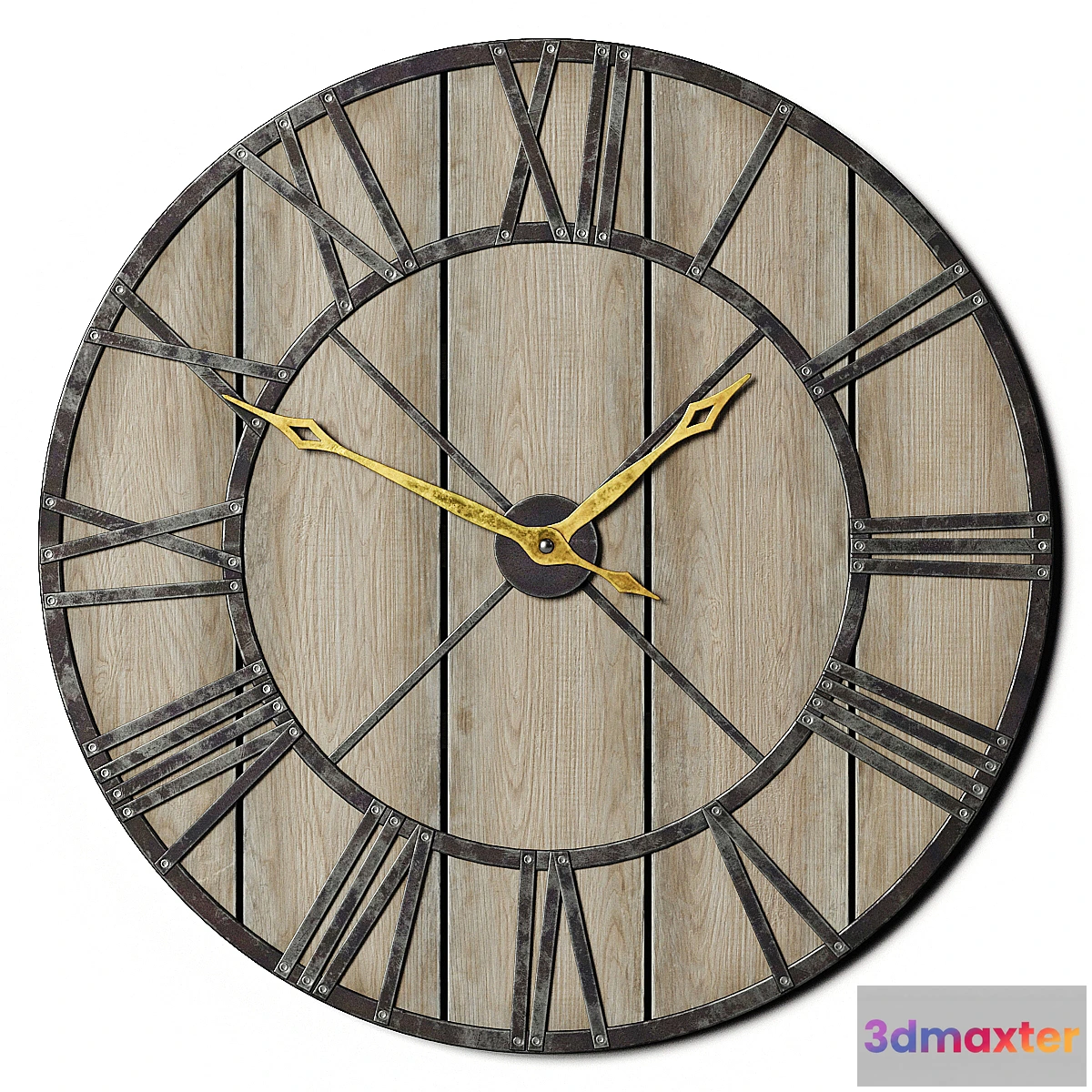 1474482 - Decorative Rustic Wall Clock 3D Max