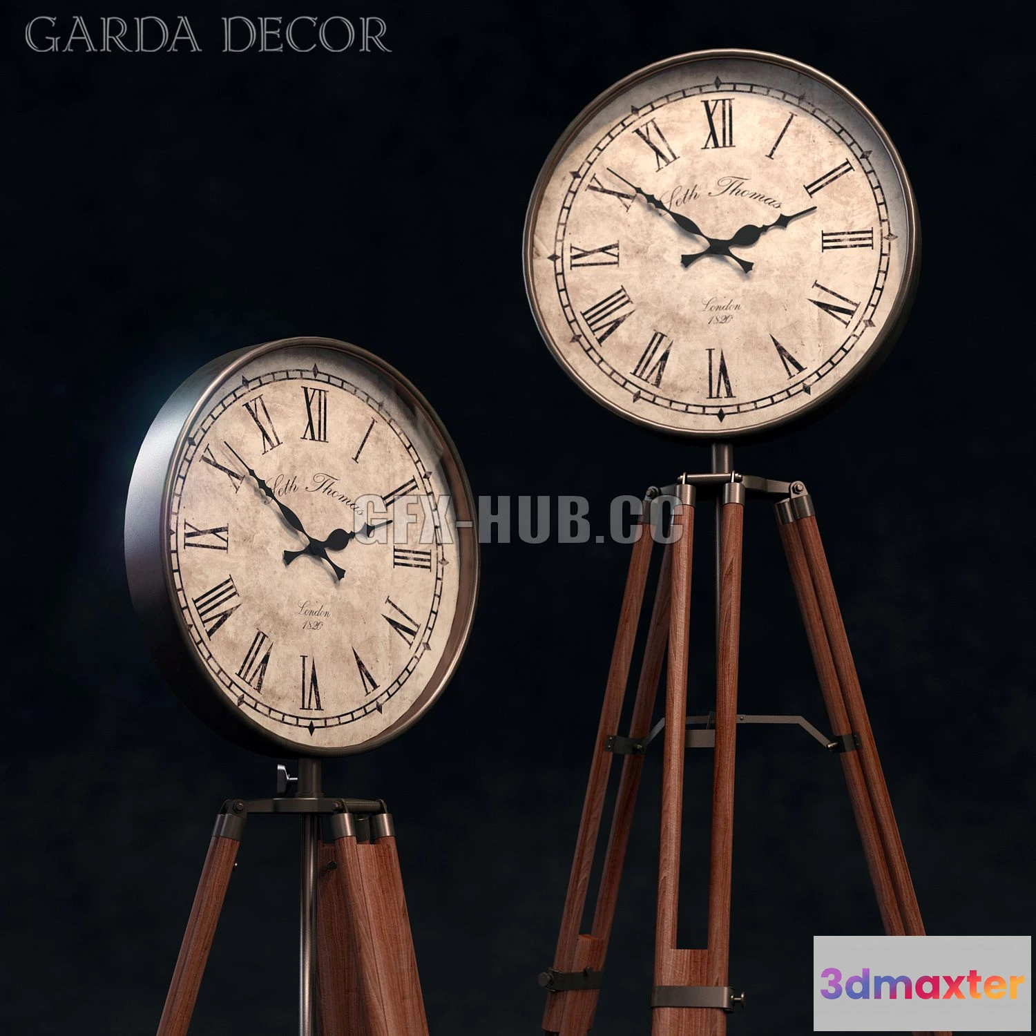 1541459 - Garda Decor Clock IM5202-150 3D Max