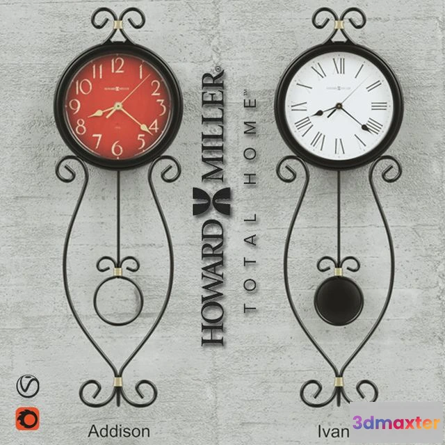 1563860 - Howard Miller Clocks 3D Max