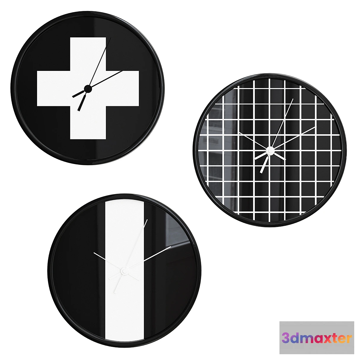 592458 - Black and white wall clock