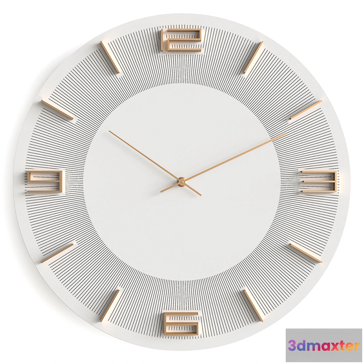 682174 - Wall clock KARE Leonardo White-Gold