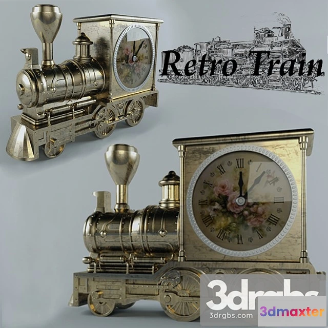 932182 - Clock Retro Train 2