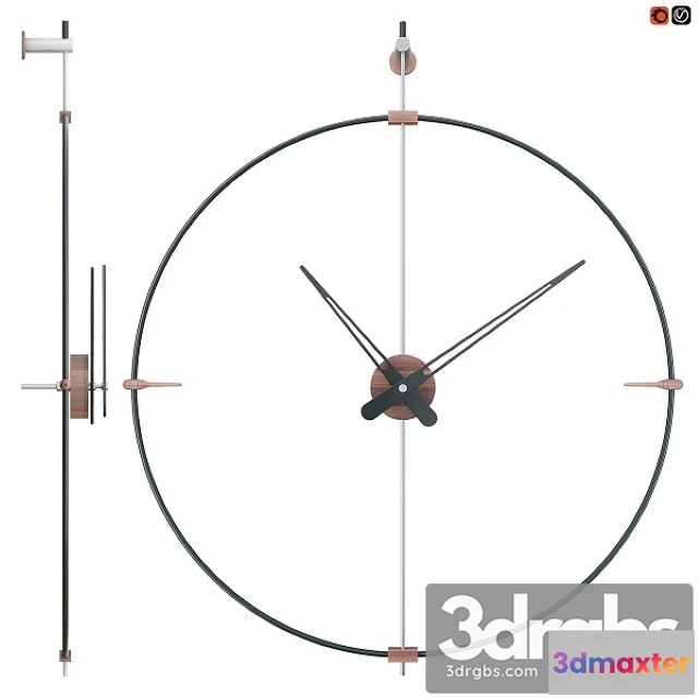 932248 - Mini Bilbao Black Clock by Jose