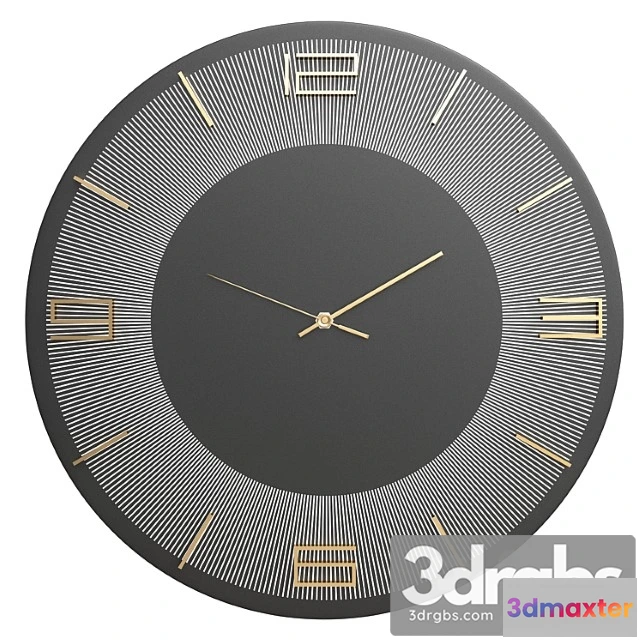 932336 - Wall Clock Leonardo Black