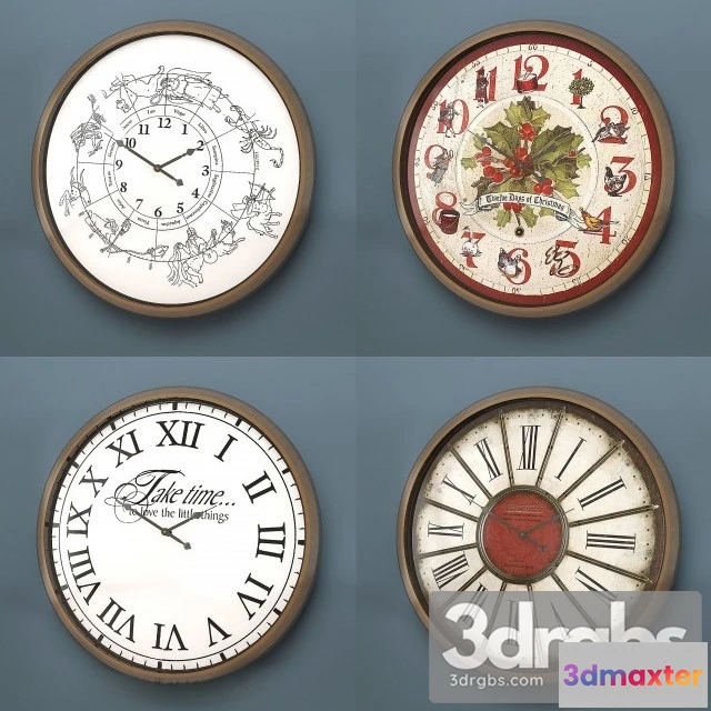 932344 - Wall Clock Set Vintage