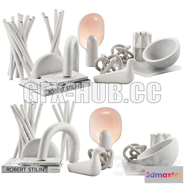 1192874 - FURNITURE 3D MODELS - 021 WHITE Decorative Pack PART N1