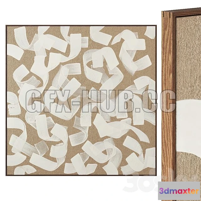 1197068 - FURNITURE 3D MODELS - Abstract Modern Painting on Canvas