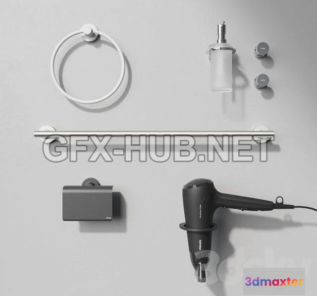 1197080 - FURNITURE 3D MODELS - Accessories bath Tecno Project